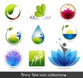 Ícones dos termas ilustração stock Ícones dos termas ilustração stock