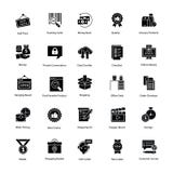 Ícones inovativos da compra e do comércio ilustração stock Ícones inovativos da compra e do comércio ilustração stock