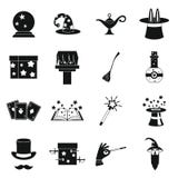 Ícones mágicos ajustados, estilo simples ilustração do vetor Ícones mágicos ajustados, estilo simples ilustração do vetor
