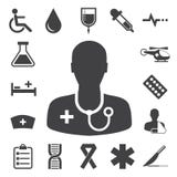 Ícones médicos ajustados. Ilustração ilustração do vetor Ícones médicos ajustados. Ilustração ilustração do vetor