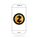Διανυσματικό iphone εικονιδίων cryptocurrency Zcash ZEC διανυσματική απεικόνιση Διανυσματικό iphone εικονιδίων cryptocurrency Zcash ZEC διανυσματική απεικόνιση