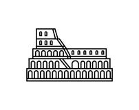 Διανυσματικό εικονίδιο Coliseum Ιταλική απεικόνιση λογότυπων συμβόλων διανυσματική απεικόνιση Διανυσματικό εικονίδιο Coliseum Ιταλική απεικόνιση λογότυπων συμβόλων διανυσματική απεικόνιση