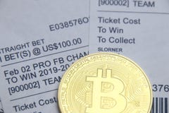 Αθλητισμός που στοιχηματίζεται με το bitcoin στοκ φωτογραφία με δικαίωμα ελεύθερης χρήσης Αθλητισμός που στοιχηματίζεται με το bitcoin στοκ φωτογραφία με δικαίωμα ελεύθερης χρήσης