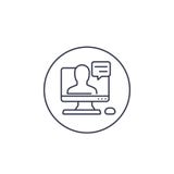 Εικονίδιο γραμμών Webinar διανυσματική απεικόνιση Εικονίδιο γραμμών Webinar διανυσματική απεικόνιση