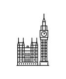 Εικονίδιο ρολογιών Big Ben Λονδίνο διανυσματική απεικόνιση σχεδίου σημαδιών ελεύθερη απεικόνιση δικαιώματος Εικονίδιο ρολογιών Big Ben Λονδίνο διανυσματική απεικόνιση σχεδίου σημαδιών ελεύθερη απεικόνιση δικαιώματος