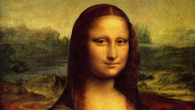 Ζωντανεψοντη η Lisa ζωγραφική της Mona απόθεμα βίντεο Ζωντανεψοντη η Lisa ζωγραφική της Mona απόθεμα βίντεο