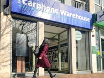 Κατάστημα αποθηκών εμπορευμάτων Carphone στοκ εικόνα Κατάστημα αποθηκών εμπορευμάτων Carphone στοκ εικόνα