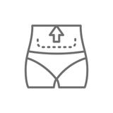 Κοιλιακό liposuction, abdominoplasty, tummy εικονίδιο γραμμών πλαστικής χειρουργικής πιετών ελεύθερη απεικόνιση δικαιώματος Κοιλιακό liposuction, abdominoplasty, tummy εικονίδιο γραμμών πλαστικής χειρουργικής πιετών ελεύθερη απεικόνιση δικαιώματος