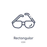 ορθογώνια eyeglasses; εικονίδιο από τη συλλογή περιλήψεων ιματισμού γυναικών Λεπτά ορθογώνια eyeglasses γραμμών; εικονίδιο που απ ελεύθερη απεικόνιση δικαιώματος ορθογώνια eyeglasses; εικονίδιο από τη συλλογή περιλήψεων ιματισμού γυναικών Λεπτά ορθογώνια eyeglasses γραμμών; εικονίδιο που απ ελεύθερη απεικόνιση δικαιώματος