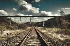 Όταν η γραμμή μεταφοράς συναντιέται στοκ εικόνες Όταν η γραμμή μεταφοράς συναντιέται στοκ εικόνες