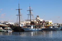 Σκάφος πειρατών στο νησί Djerba, Τυνησία στοκ εικόνες Σκάφος πειρατών στο νησί Djerba, Τυνησία στοκ εικόνες