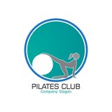 Σχέδιο λογότυπων Pilates απεικόνιση αποθεμάτων Σχέδιο λογότυπων Pilates απεικόνιση αποθεμάτων