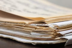 Σωρός των παλαιών εγγράφων εγγράφου στοκ εικόνες Σωρός των παλαιών εγγράφων εγγράφου στοκ εικόνες