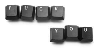 τα κουμπιά πληκτρολογίων σας γράφουν “fuck ` Απομονώστε στο άσπρο υπόβαθρο στοκ φωτογραφία με δικαίωμα ελεύθερης χρήσης τα κουμπιά πληκτρολογίων σας γράφουν “fuck ` Απομονώστε στο άσπρο υπόβαθρο στοκ φωτογραφία με δικαίωμα ελεύθερης χρήσης