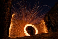 Το steelwool περιστροφής είναι τόσο impresive στοκ εικόνες Το steelwool περιστροφής είναι τόσο impresive στοκ εικόνες
