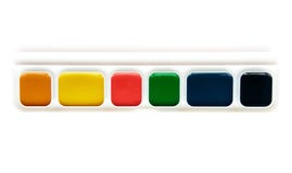 Акварель красит pallette стоковая фотография Акварель красит pallette стоковая фотография