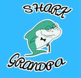 Акулы семьи Акула Grandpa с тросточкой и бабочкой Милый характер зеленого цвета мультфильма с eyeglasses морских животных Печать бесплатная иллюстрация Акулы семьи Акула Grandpa с тросточкой и бабочкой Милый характер зеленого цвета мультфильма с eyeglasses морских животных Печать бесплатная иллюстрация