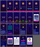Андроид приложения дизайна ui гороскопа иллюстрация вектора Андроид приложения дизайна ui гороскопа иллюстрация вектора