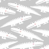Безшовная картина с крокодилами бесплатная иллюстрация Безшовная картина с крокодилами бесплатная иллюстрация