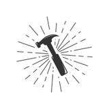Бейте икону молотком логотип молотка иллюстрация штока Бейте икону молотком логотип молотка иллюстрация штока