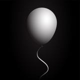 Белое baloon на черной предпосылке Сперматозоиды в форме воздушного шара иллюстрация вектора Белое baloon на черной предпосылке Сперматозоиды в форме воздушного шара иллюстрация вектора