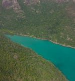 Воздушное изображение входа в Whitsundays в Австралии стоковая фотография Воздушное изображение входа в Whitsundays в Австралии стоковая фотография