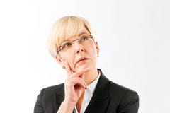 Внимательная зрелая коммерсантка стоковые фото Внимательная зрелая коммерсантка стоковые фото