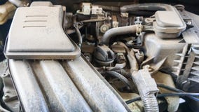 Грязная пыль внутри машины автомобиля стоковая фотография Грязная пыль внутри машины автомобиля стоковая фотография