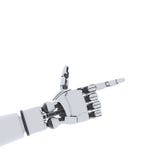 Жест показа руки робота, изолированный на белой предпосылке бесплатная иллюстрация Жест показа руки робота, изолированный на белой предпосылке бесплатная иллюстрация