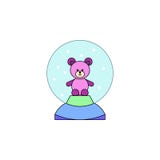 Значок медведя глобуса снега мультфильма покрашенный игрушкой Знаки и символы можно использовать для сети, логотипа, мобильного п иллюстрация вектора Значок медведя глобуса снега мультфильма покрашенный игрушкой Знаки и символы можно использовать для сети, логотипа, мобильного п иллюстрация вектора