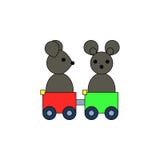 Значок поезда мыши мультфильма покрашенный игрушкой Знаки и символы можно использовать для сети, логотипа, мобильного приложения, иллюстрация вектора Значок поезда мыши мультфильма покрашенный игрушкой Знаки и символы можно использовать для сети, логотипа, мобильного приложения, иллюстрация вектора