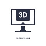 значок телевидения 3d на белой предпосылке Простая иллюстрация элемента от концепции кино иллюстрация вектора значок телевидения 3d на белой предпосылке Простая иллюстрация элемента от концепции кино иллюстрация вектора