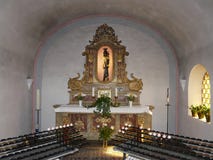 Интерьер Carmelite церков в Beilstein, Rhineland-Palatinate, Германии стоковое фото Интерьер Carmelite церков в Beilstein, Rhineland-Palatinate, Германии стоковое фото