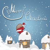 Карточка праздника с santa бесплатная иллюстрация Карточка праздника с santa бесплатная иллюстрация
