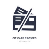 карта cit пересекла значок на белой предпосылке Простая иллюстрация элемента от концепции UI иллюстрация вектора карта cit пересекла значок на белой предпосылке Простая иллюстрация элемента от концепции UI иллюстрация вектора