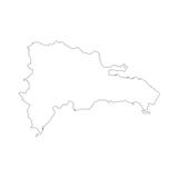 Карта вектора Доминиканской Республики изолированная на белой предпосылке Высокая детальная иллюстрация Законспектированный, конт иллюстрация штока Карта вектора Доминиканской Республики изолированная на белой предпосылке Высокая детальная иллюстрация Законспектированный, конт иллюстрация штока