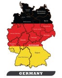 Карта Германии и флаг Германии иллюстрация вектора Карта Германии и флаг Германии иллюстрация вектора