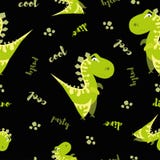 картина динозавра безшовная Животная черная предпосылка с зеленым dino также вектор иллюстрации притяжки corel иллюстрация вектора картина динозавра безшовная Животная черная предпосылка с зеленым dino также вектор иллюстрации притяжки corel иллюстрация вектора