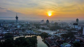 Красивый воздушный ландшафт Alor Setar Малайзии Самая известная башня Alor Setar в Малайзии стоковые фото Красивый воздушный ландшафт Alor Setar Малайзии Самая известная башня Alor Setar в Малайзии стоковые фото