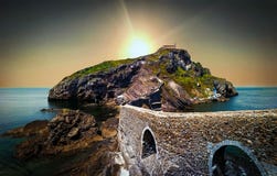 Лестницы в Сан-Хуане de Gaztelugatxe в Баскония стоковые изображения rf Лестницы в Сан-Хуане de Gaztelugatxe в Баскония стоковые изображения rf