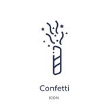 Линейный значок confetti от собрания плана Brazilia Тонкая линия вектор confetti изолированный на белой предпосылке confetti ульт иллюстрация штока Линейный значок confetti от собрания плана Brazilia Тонкая линия вектор confetti изолированный на белой предпосылке confetti ульт иллюстрация штока