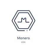 Линейный значок monero от экономики Cryptocurrency и собрания плана финансов Тонкая линия вектор monero изолированный на белизне бесплатная иллюстрация Линейный значок monero от экономики Cryptocurrency и собрания плана финансов Тонкая линия вектор monero изолированный на белизне бесплатная иллюстрация