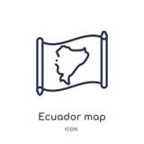 Линейный значок карты эквадора от собрания плана Countrymaps Тонкая линия вектор карты эквадора изолированный на белой предпосылк бесплатная иллюстрация Линейный значок карты эквадора от собрания плана Countrymaps Тонкая линия вектор карты эквадора изолированный на белой предпосылк бесплатная иллюстрация