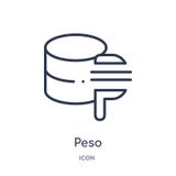 Линейный значок песо от экономики Cryptocurrency и собрания плана финансов Тонкая линия вектор песо изолированный на белой предпо бесплатная иллюстрация Линейный значок песо от экономики Cryptocurrency и собрания плана финансов Тонкая линия вектор песо изолированный на белой предпо бесплатная иллюстрация