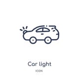 Линейный значок света автомобиля от собрания плана Mechanicons Тонкая линия значок света автомобиля изолированный на белой предпо иллюстрация вектора Линейный значок света автомобиля от собрания плана Mechanicons Тонкая линия значок света автомобиля изолированный на белой предпо иллюстрация вектора
