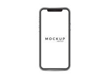 Модель-макет Iphone x изолировал на белой предпосылке бесплатная иллюстрация Модель-макет Iphone x изолировал на белой предпосылке бесплатная иллюстрация