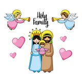 Мультфильмы святой семьи христианские иллюстрация штока Мультфильмы святой семьи христианские иллюстрация штока