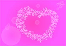 A tender heart of floating balls. stock illustration A tender heart of floating balls. stock illustration