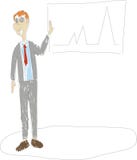 Непрерывный чертеж руки состояния бизнеса - стоя диаграммы чертежа бизнесмена поднимая иллюстрация штока Непрерывный чертеж руки состояния бизнеса - стоя диаграммы чертежа бизнесмена поднимая иллюстрация штока