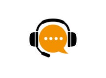 Побеседуйте символ и наушники с микрофоном для обслуживаний клиента помогают для иллюстрации дизайна логотипа иллюстрация штока Побеседуйте символ и наушники с микрофоном для обслуживаний клиента помогают для иллюстрации дизайна логотипа иллюстрация штока